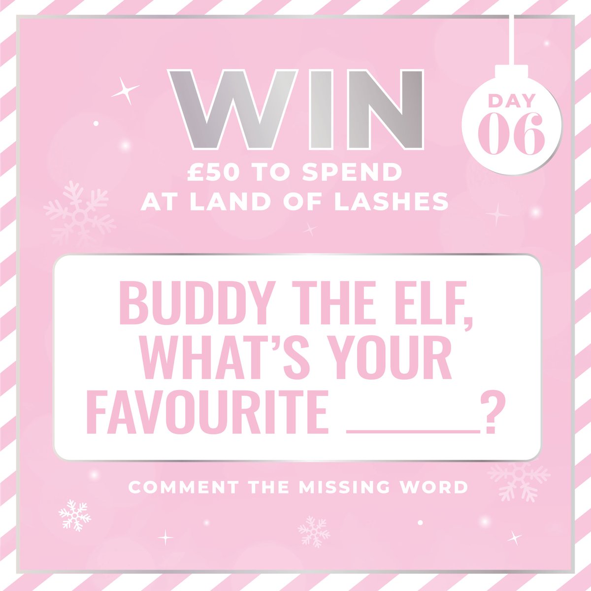 landoflashesuk's tweet photo. #12DaysofLashmas Day 6 ๐๐ธWIN! ยฃ50 to spend at @landoflashesuk ๐๐โ
To win:โ
1) RT this post
2) Reply with the correct answerโ
3) Follow @landoflashesukโ
โ
Winner announced tomorrow! Good luck babes! ๐ https://t.co/BD7TwXM9JY