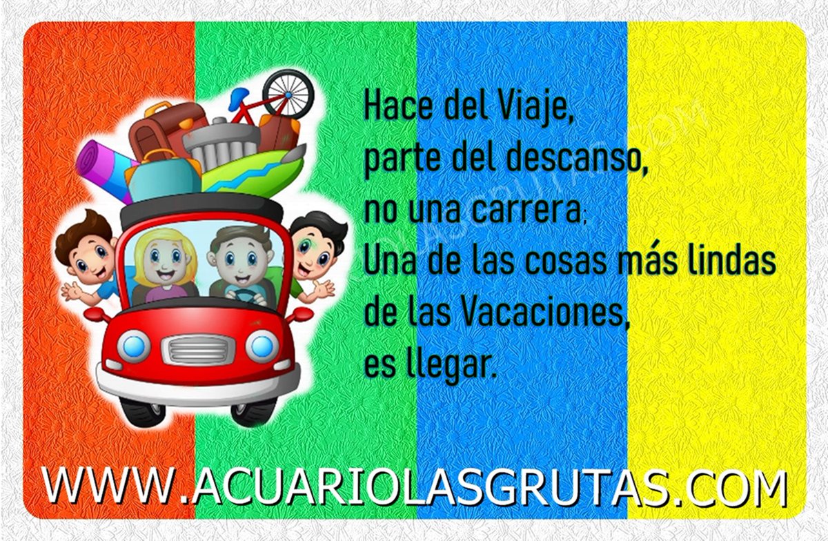 Hace del Viaje, parte del descanso,
no una carrera; Una de las cosas más lindas
de las Vacaciones, es llegar. facebook.com/lasgrutasacuar…
<a href="/Cadena3Com/">Cadena 3 Argentina</a>  <a href="/lapanaweb/">LaPanaWeb</a> <a href="/RutasArgentina/">Rutas Argentinas</a> <a href="/GHemmerling/">Guillermo Hemmerling</a>