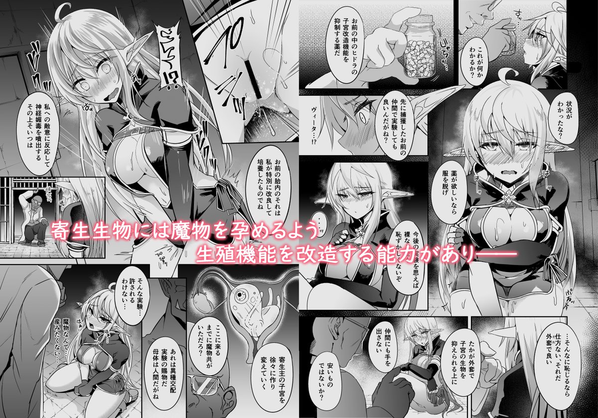 シリーズ最新作の逃亡ELF5の販売開始されました!
仲間を救うため人身売買組織の研究所に潜入したエルフの少女が、罠に嵌り、監禁・調教され、生殖実験で快楽に侵食されて行くお話です。逃げる機会を待ち耐えますが、どんどん状況が悪化していきます。(1/2)
https://t.co/HAUdKl0Dxk 