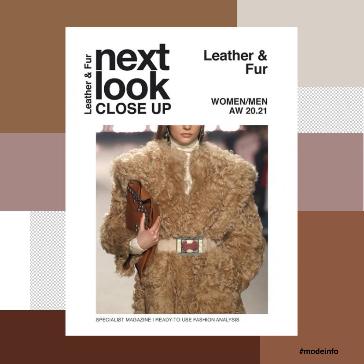 modeinfocom's tweet photo. Next Look Close Up Women/Men Leather &amp; Fur no. 08 A/W 20/21
next look CLOSE UP combines the results of demanding and profound analysis of the most important shows worldwide with detailed views on the highlights - just CLOSE UP and TREND both!
https://t.co/UmiZYBHzIN 
#fashionweek https://t.co/J6KPknbGrn