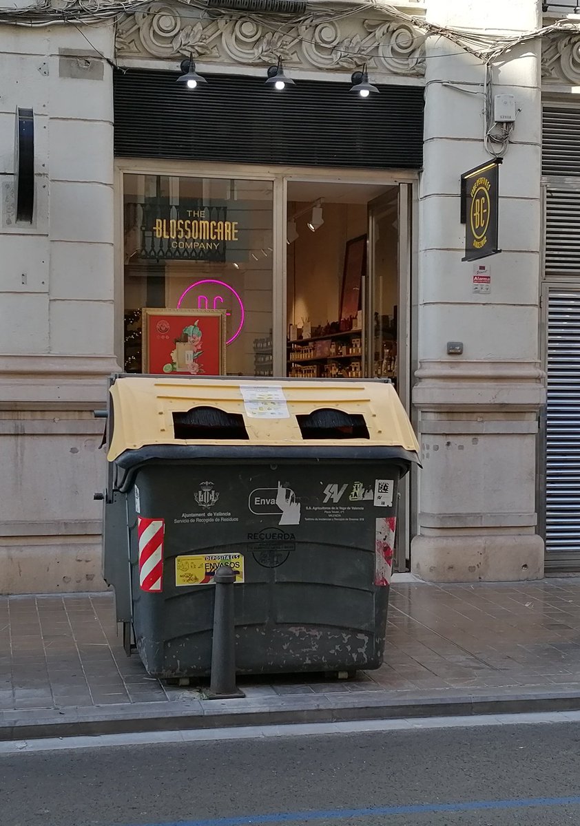 BlossomCare_VLC's tweet image. El @AjuntamentVLC maltrata al pequeño comercio y lo sepultar, en plena campaña de Navidad, detrás de un muro de contenedores.