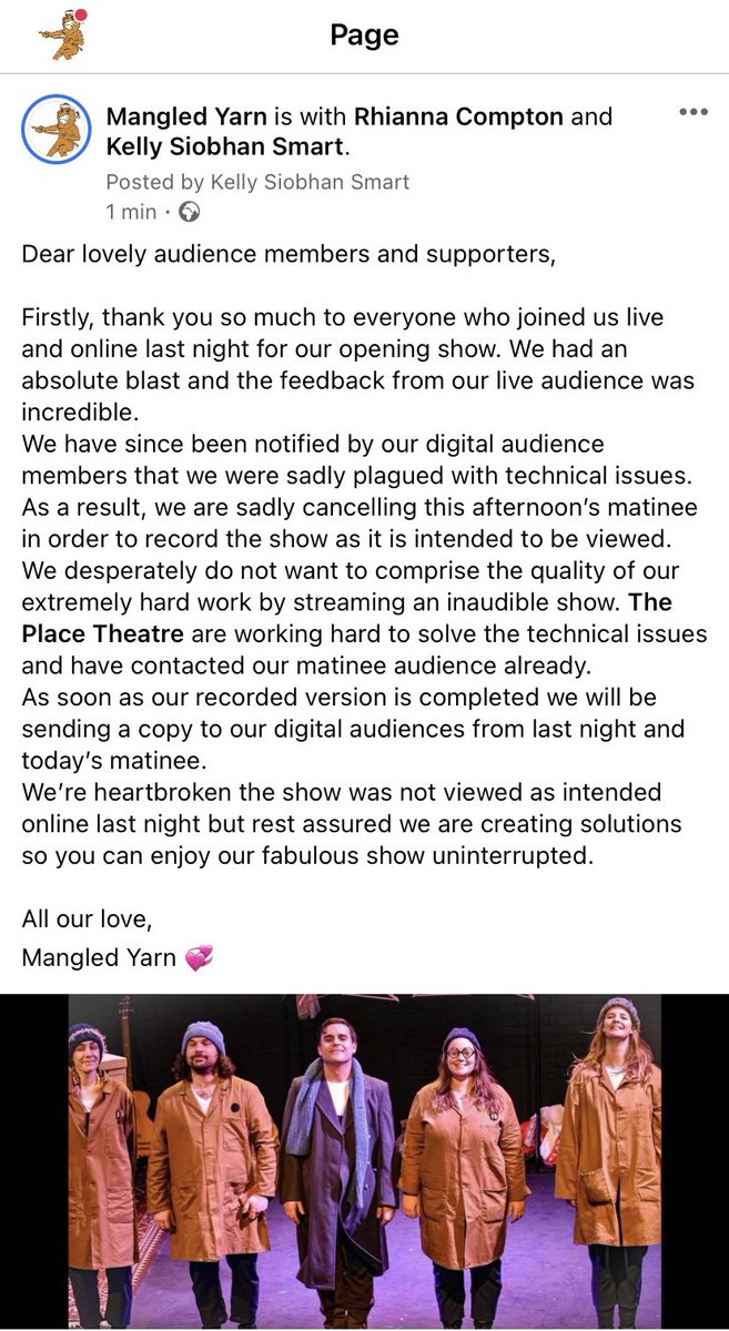 Dear lovely audience members and supporters...