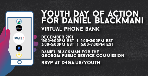 BlueFutureNow's tweet photo. Daniel Blackman is this👌 close to being on Georgia’s Public Service Commission.

Hop on our virtual phone bank to #GOTV and elect the first Black Public Service Commissioner and the only Democrat in GA statewide office!

#DanielforGeorgia https://t.co/xqT70Vr8FG