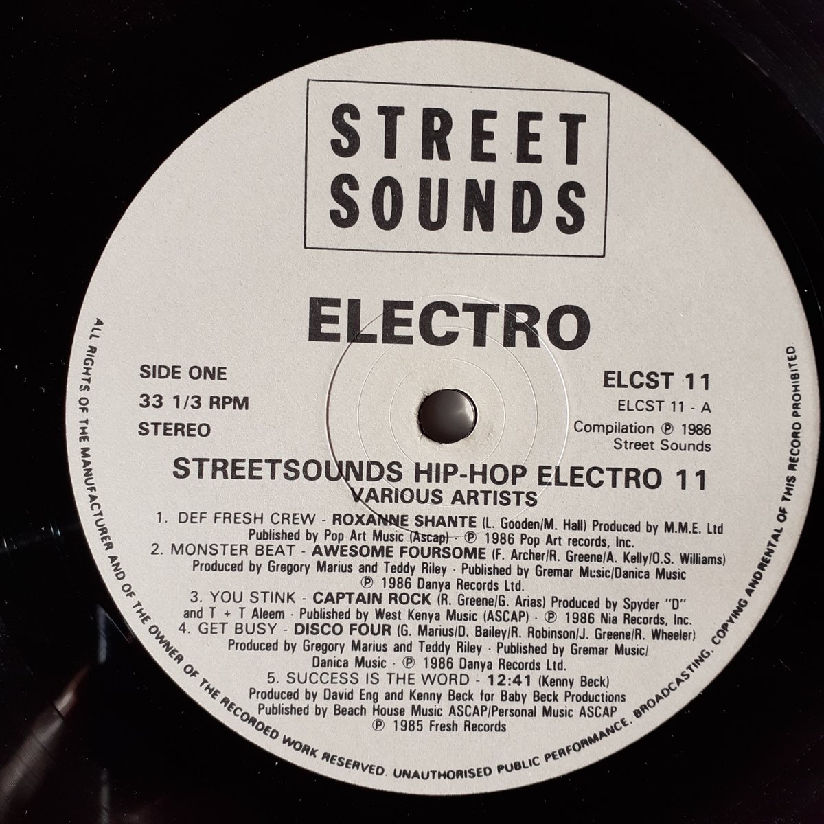 1/ I've decided to listen to the whole Street Sounds Electro series from beginning to end.Today… Electro 11 (1986).The series moves into 1986 and the importance of just one year is monumental when compared to the content of 1985’s volumes 7, 8 & 9.