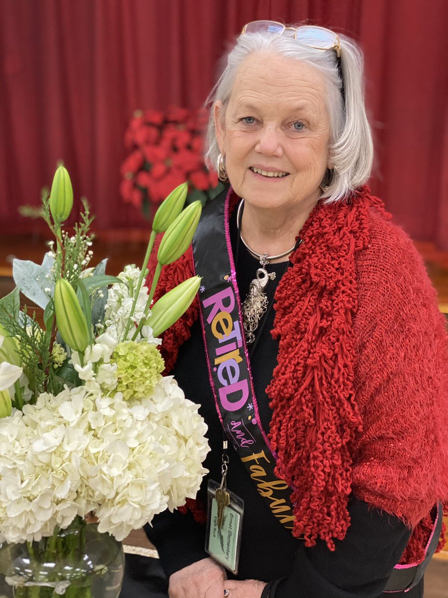 ErmelES_AISD's tweet photo. Congrats to Nancy White on her retirement! After 35 years of service to education, she is leaving a great impact on her students &amp; colleagues. TY for your time &amp; service. Your dedication is clearly evident from the videos of thanks sent in from around @AldineISD &amp; the country. https://t.co/HGlZpRUgCd