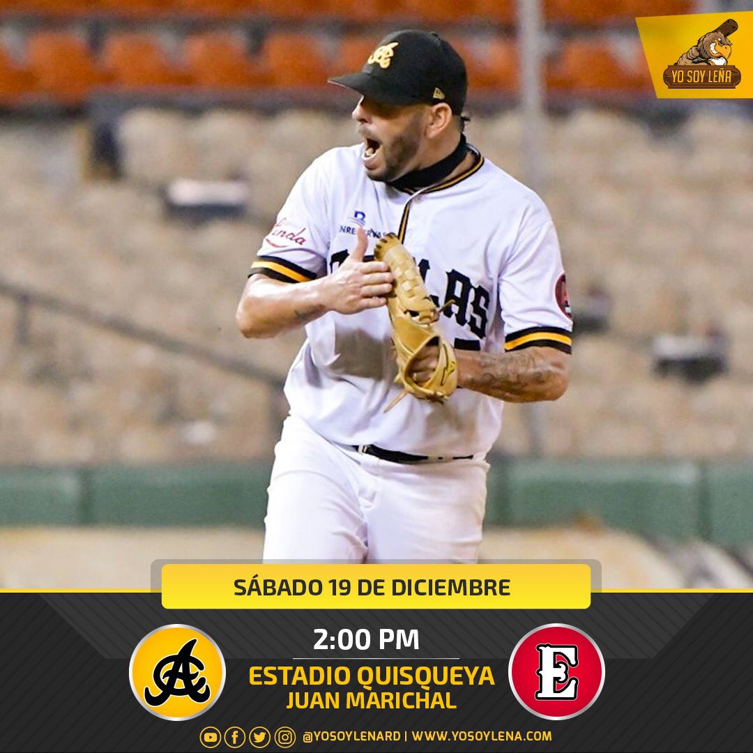 YoSoyLenaRD's tweet photo. JUEGO DEL DÍA
Las @aguilascibaenas visitan esta tarde a @EscogidoBBClub con el derecho Yunesky Maya en el box.
⌚️2:00 PM
🏟 Estadio Quisqueya Juan Marichal
📺 Teleantillas 2 | Altice 65
📻 Súper 107.7 FM
#YoSoyLeña #LIDOM #ACvsLE #Winterball #ASeguirVolando https://t.co/jrByVFbOMt