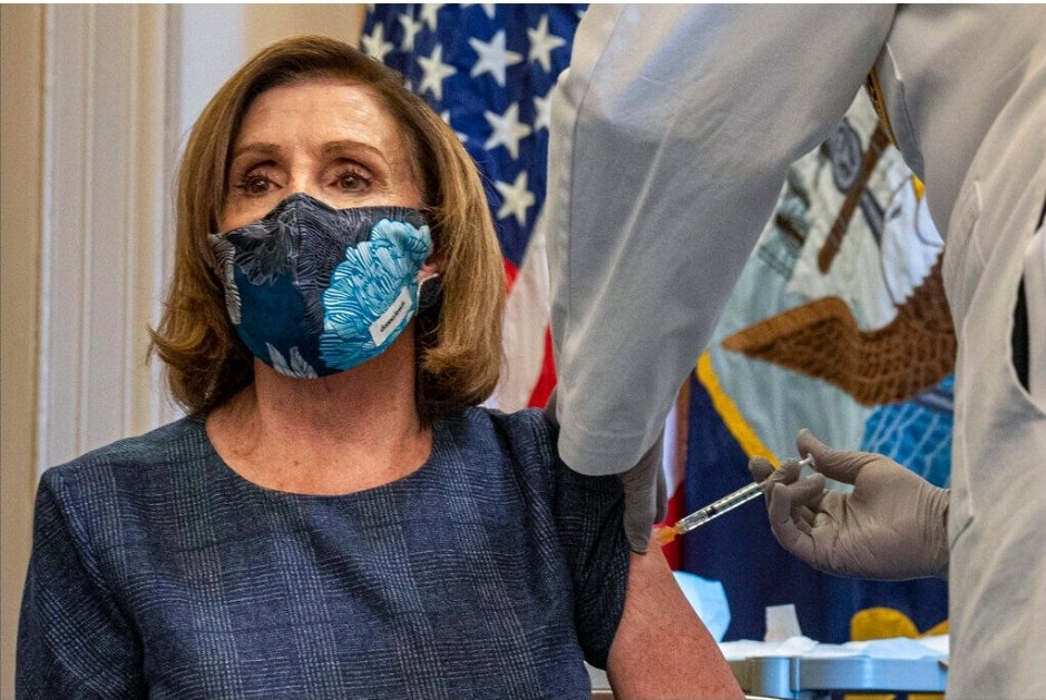 SCPatriotGuy's tweet photo. Pelosi had an very bad allergic reaction to the vaccine 💉
Apparently the Vaccine doesn’t work on old bats. 🤣 https://t.co/0u6aQA9CYu