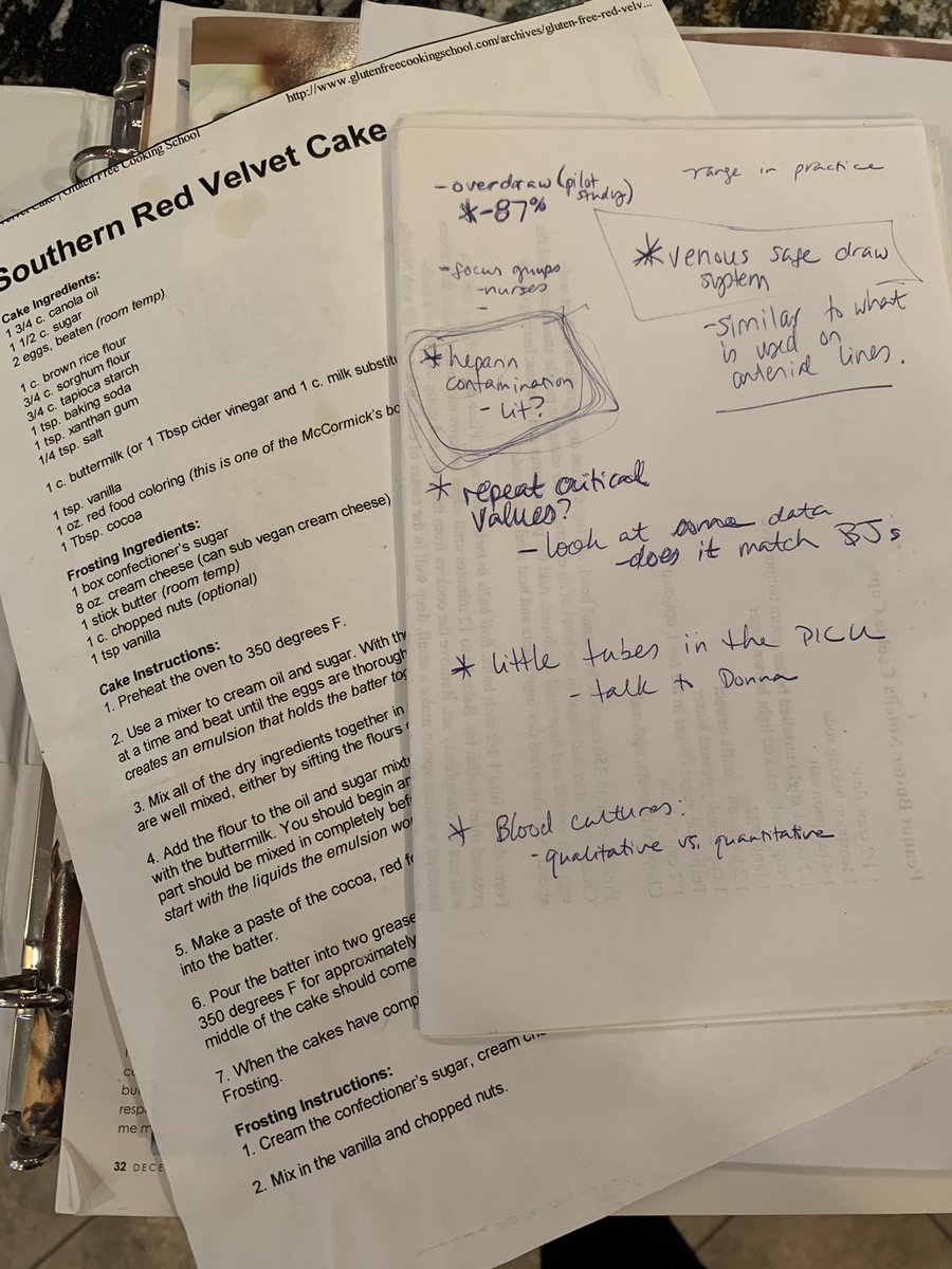 SRiley814's tweet photo. #youknowyoureascientsist....when going through your recipes you also find notes from brainstorming a clinical research project! 😂 and btw that cake is the bomb 💣 https://t.co/u0gsMKZxLb
