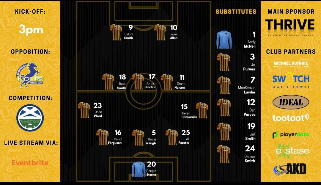 ⚽️ | Here's how the 'Gers line up this afternoon: