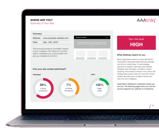 AAAtraq's tweet photo. Who here can say their website is easily accessed by all? If not, take a few minutes out of your day to get your completely FREE risk report via our site. Head here to get started: https://t.co/es4ee9lRGA
#accessibility #AAAtraq https://t.co/2XrAE2aksm