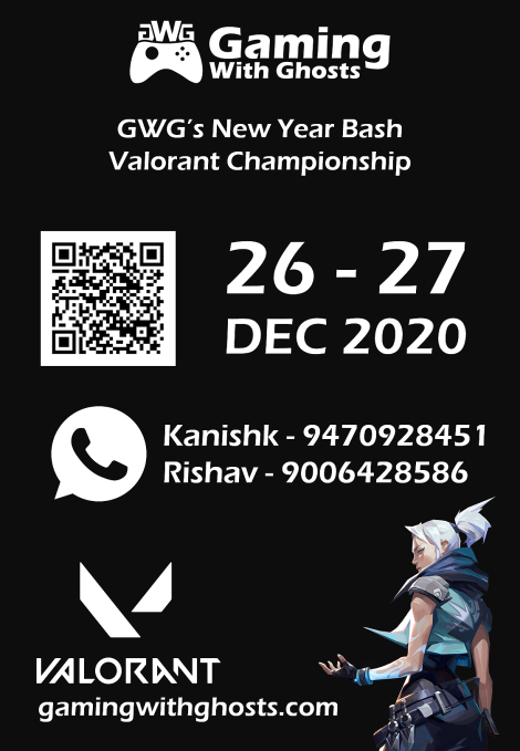 GWGPlay's tweet photo. Valorant Players Are You Ready For The GWG New Year Bash Valorant Championship. Register Your Team On https://t.co/og8mzSEfnB or Join GWG Official Discord channel With active valorant player  https://t.co/f49qVr2mKZ
#VALORANT #Tournament #Giveaways #NewYear #GamingPC #GamingNews https://t.co/d2kBtuIVoI