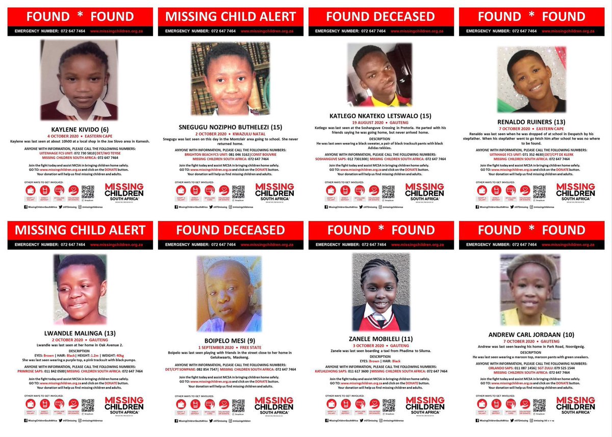 072MISSING's tweet photo. Just some of the #MissingChildren the last few weeks, with FIVE now found deceased 😢 & 15 FOUND SAFELY🙏
If you are able to support us, so we can continue to find & bring our children home safely, please click here https://t.co/cjFxxi4knV
#WhoWillComeToTheRescueOfOurChildren🙏 https://t.co/ZSPAanqne5