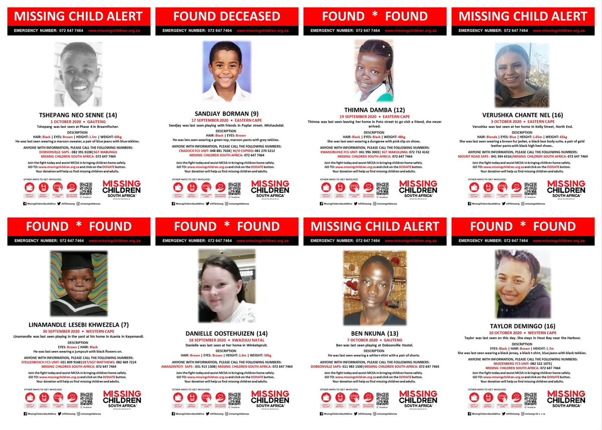 072MISSING's tweet photo. Just some of the #MissingChildren the last few weeks, with FIVE now found deceased 😢 & 15 FOUND SAFELY🙏
If you are able to support us, so we can continue to find & bring our children home safely, please click here https://t.co/cjFxxi4knV
#WhoWillComeToTheRescueOfOurChildren🙏 https://t.co/ZSPAanqne5