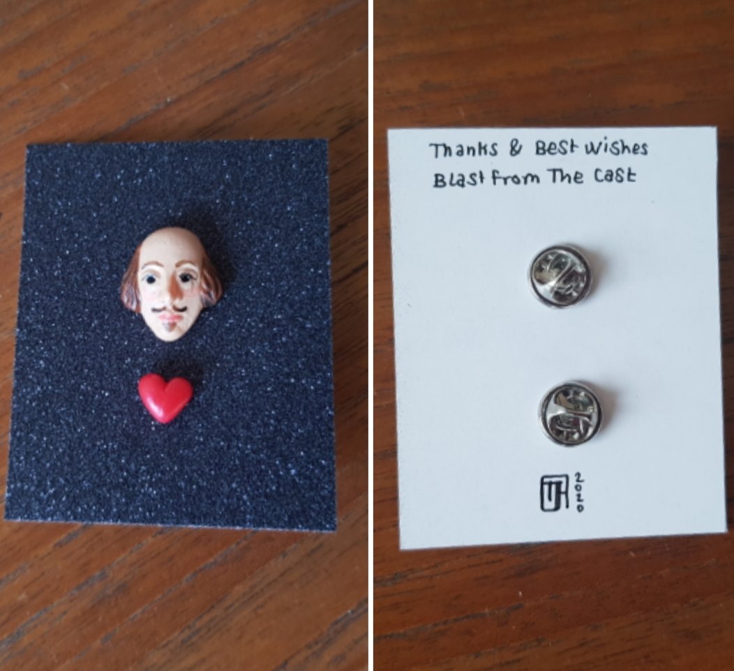 BlastFromCast's tweet photo. First order of the day, and it's a ❤ Shakespeare pin badge. 

Thanks so much for supporting freelance artists. 

Check out more of what we have to offer over at https://t.co/5zpifpJyTP

Or https://t.co/ejZ5nKEyNn

#Etsy 
#ChristmasGifts 
#Art
#Sculpture
#GraphicNovel https://t.co/o2QvZIusbg