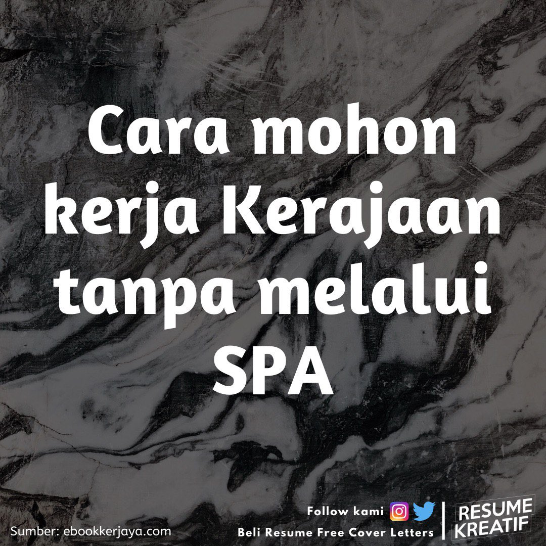 freshgradkerja's tweet photo. Cara mohon kerajaan tanpa perlu melalui SPA https://t.co/c0vhMkeIkE