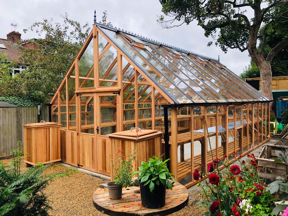 #2 One of the loves of my life, farm garden  @clitterhouse, was completed with a beautiful cedar greenhouse. It has brought me lots of joy & new friendships. Who doesn’t love horticulture? What has your garden brought you?  @plant_based_pod  @RHSBloom  @AllotmentCooks  @RobsAllotment