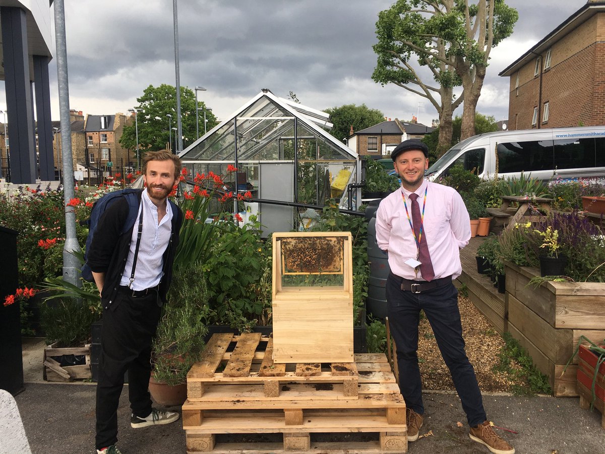 #5 I learned a lot about  s. Ali from  @RefugeesBees installed 3 beehives in my school  @HammersmithAcad & gave us an education on ethical honey. What a gift! My wonderful neighbour also installed a beehive in our garden. Are you tempted to get bees for your school in 2021?