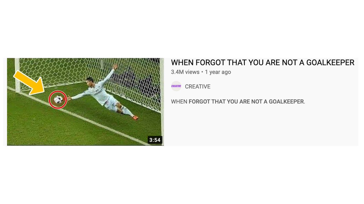 The Ronaldo-theme continues. You’ve got to applaud the sheer audacity of rotating a png of him celebrating a goal. Red circle helps too.