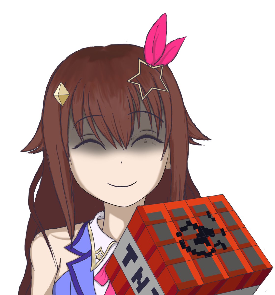DeltaCore8's tweet photo. #soraArt 
So this took awhile, what started as a simple pencil sketch I decided to update into a full colored and shaded picture.

Shading is something I really need to work on...and I just realized I didn't shade her back hair......whoops
I always liked Tokino Sora's Design https://t.co/AmWA6Y8Ra4