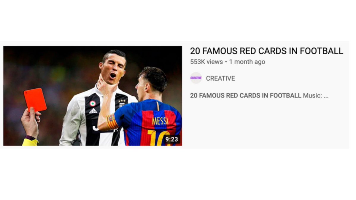 Another Ronaldo-themed thumbnail here. Lionel Messi channeling his inner Kane by choke-slamming his great rival to the canvas. BAH GAWD ALMIGHTY.