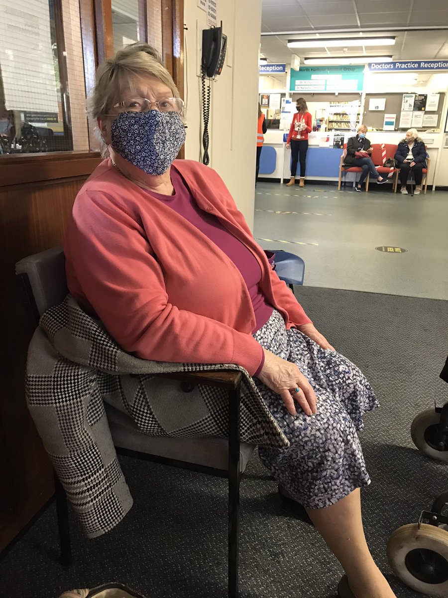 fionabristow1's tweet photo. My 85 year old mum-in-law has just had her first #Covid19UK #vaccine ! #Letsgetthissorted https://t.co/a5OZzbNTee