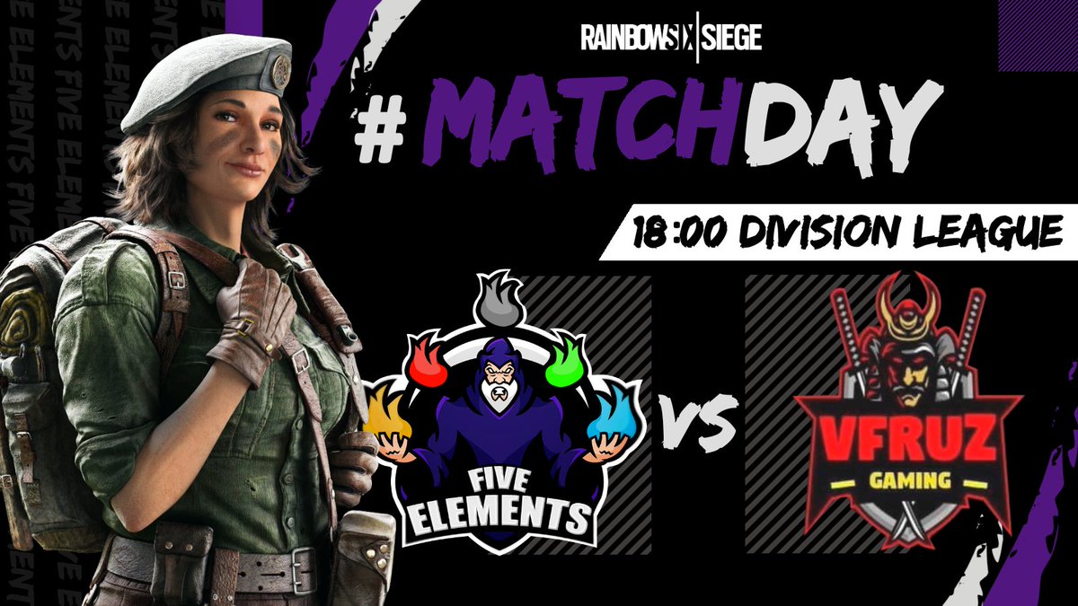 | #MATCHDAY  |

🎮 | #Rainbow6PS4 
🏆 | <a href="/DivisionLeague2/">Division League r6</a>
🆚️ | <a href="/vfruz/">vFrUz Gaming</a>
🕕 | 18:00 🇪🇸
📺 | Twitch.tv/DivisionLeague…

#Go5L 💜