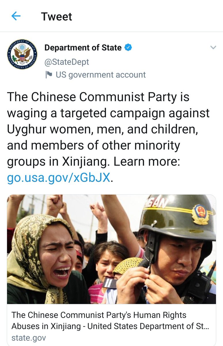 There's an obvious flaw in the western propaganda of  #Uighurgenicide. The reason why China would take such logistic pains and bear such moral lashings from the West to murder, lock up and subject to slave labor millions of Uighurs is made out to be because of the Chinese Han