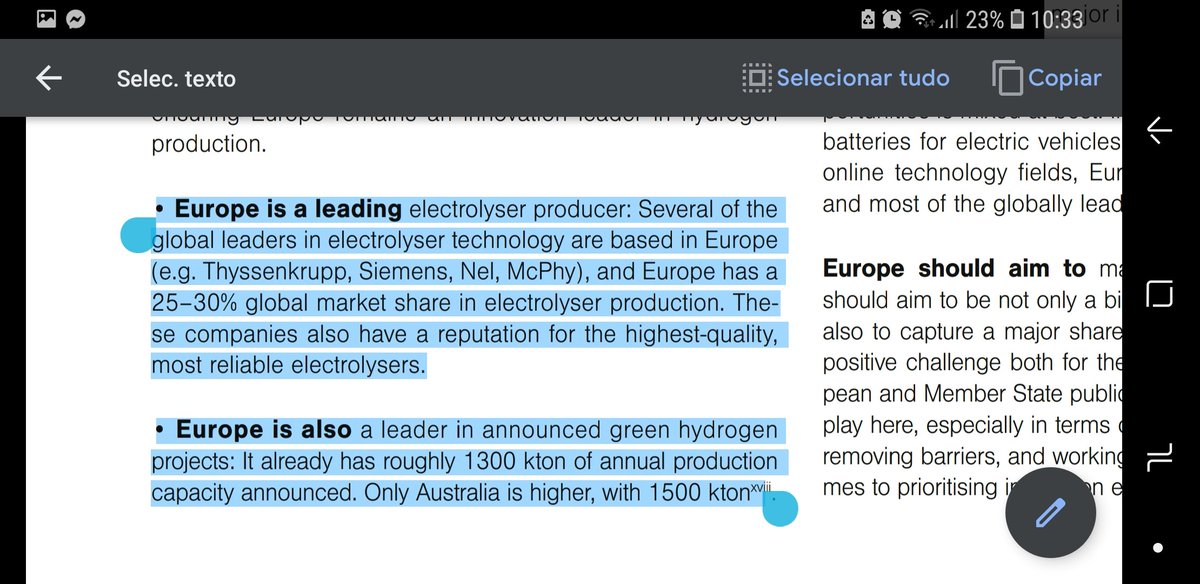Europe: green H2 projects announced (at moment of doc publication): 1.3 MtH2/yrVs Australia 1.5 MtH2/yrEurope also leader of electrolyser manufacturing* 25-30% global market share in electrolyser production* has global leaders in electrolyser tech