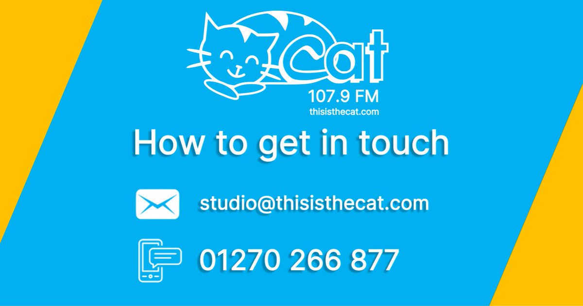 As we are #YourStation for #YourCommunity we would like to hear from you.
So if you have a dedication, a request or want a shout out live on air then send us an E-mail to studio@thisisthecat.com or Text 01270 266877

#Crewe 
#Nantwich
#Sandbach
#Cheshire
#properlocalradio