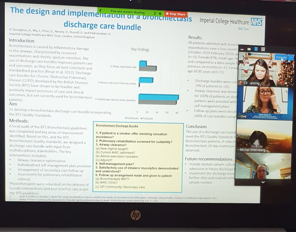 AislingODonog11's tweet photo. Thank you @WorldBronch for the opportunity to present my bronchiectasis discharge bundle work at my first (virtual) conference! #RespPhysio #worldbronchiectasisconference https://t.co/stHoezPLuM