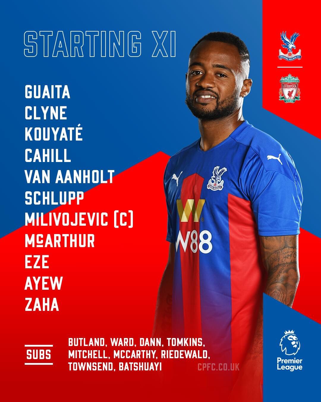 クリスタル パレス ジャパン Cpfc Japan スタメン発表 リバプール Gk グアイタ Df クライン クヤテ ケーヒル ファン アーンホルト Mf シュルップ ミリヴォイェヴィッチ マッカーサー エゼ Fw アイェウ ザハ 前節からは スタメンを4 クリスタル パレス ジャパン Cpfc Japan スタメン発表 リバプール Gk グアイタ Df クライン クヤテ ケーヒル ファン アーンホルト Mf シュルップ ミリヴォイェヴィッチ マッカーサー エゼ Fw アイェウ ザハ 前節からは スタメンを4
