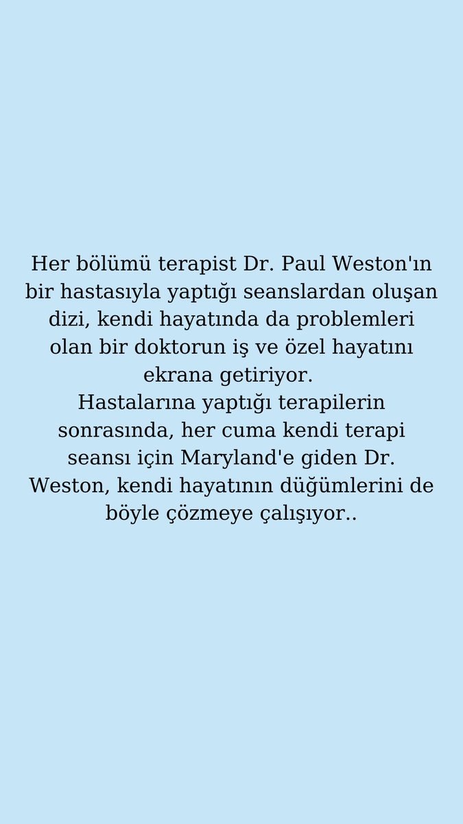 Bu hafta izleyecekleriniz arasına 3 sezonluk çarpıcı bir psikoterapi dizisi olan “In Treatment” ı ekleyebilirsiniz!