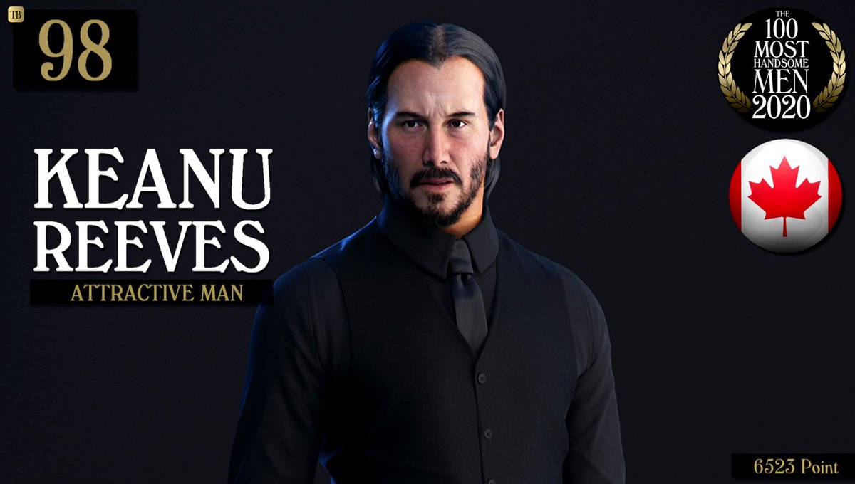 Dtopbeautyworld's tweet image. The 100 Most Handsome Men Of 2020

98. Keanu Reeves ( Canda )
Congratulations

Link: youtu.be/rj66gjWP-kY

#TBWORLD2020 #KeanuReeves