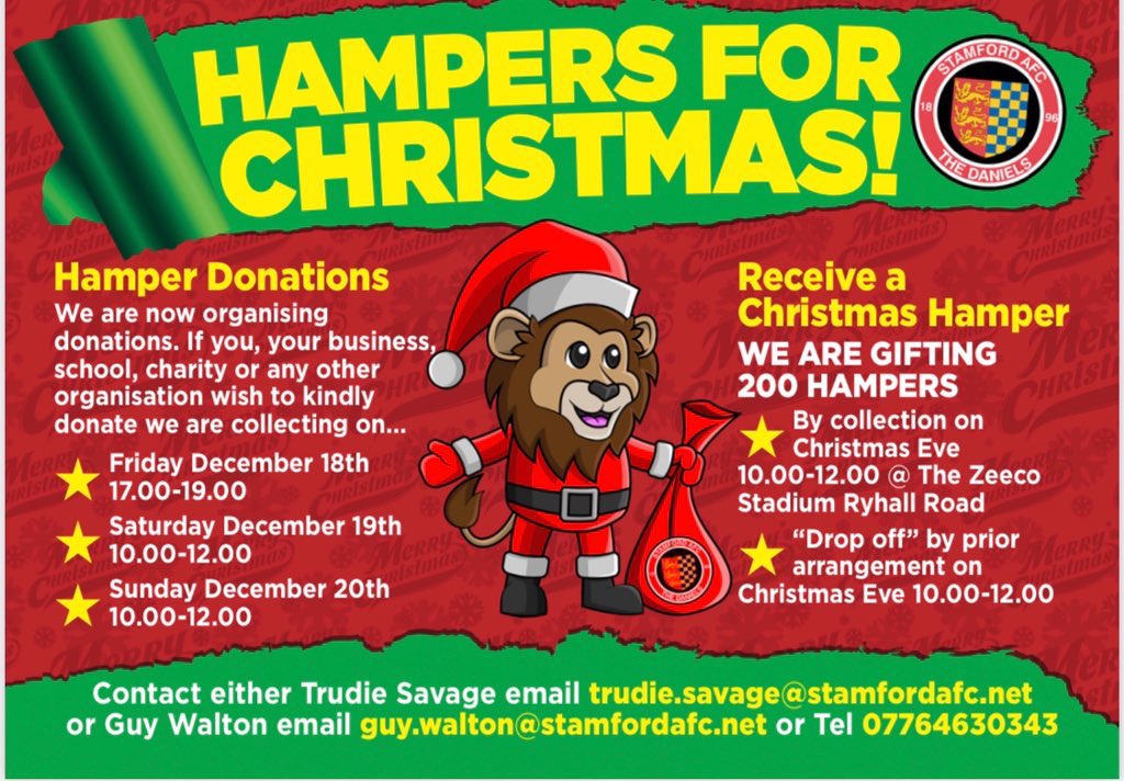 Thank you Stamford 👏👏 now to start packing these hampers / Please get in contact if you or you know someone who needs help this Christmas <a href="/TheYoungDaniels/">Stamford AFC Young Daniels</a> <a href="/OurStamford/">Support Our Stamford (SOS)</a> <a href="/Mercury1712/">Stamford Mercury</a>