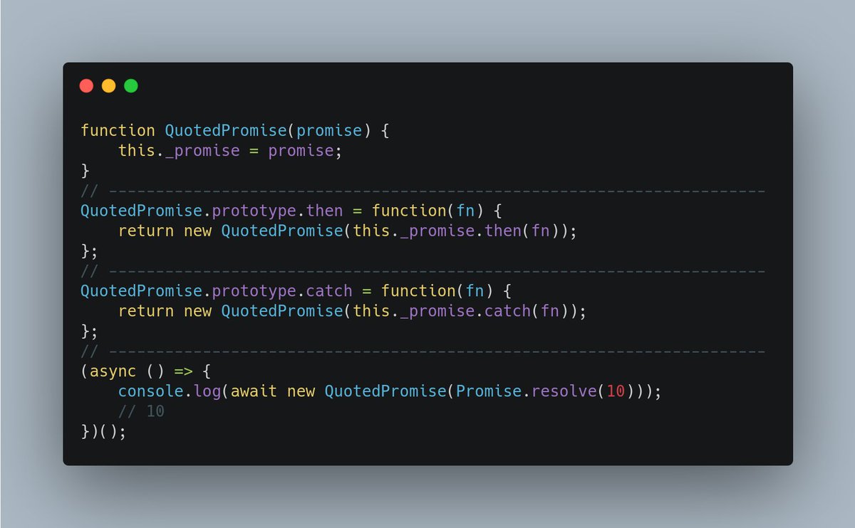 jcubic's tweet image. TIL: async/await works not only with Promises, but also with promise like objects.

I&apos;m not exactly sure if that&apos;s because I&apos;m wrapping real Promise.

#JavaScript #ES6 #ESNext #ECMAScript #programming #coding #DEVCommunity