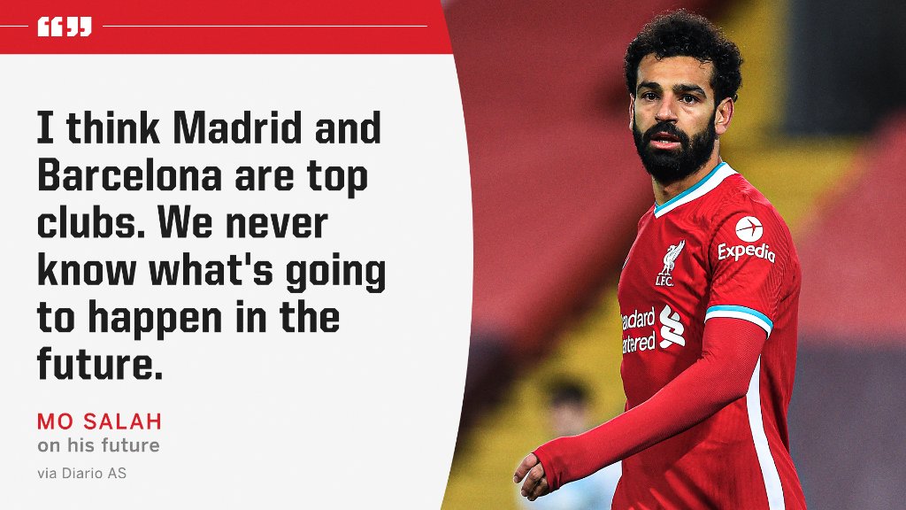 ESPNFC's tweet photo. Mo Salah is not ruling out a La Liga move 👀 https://t.co/d5FBI06M9q