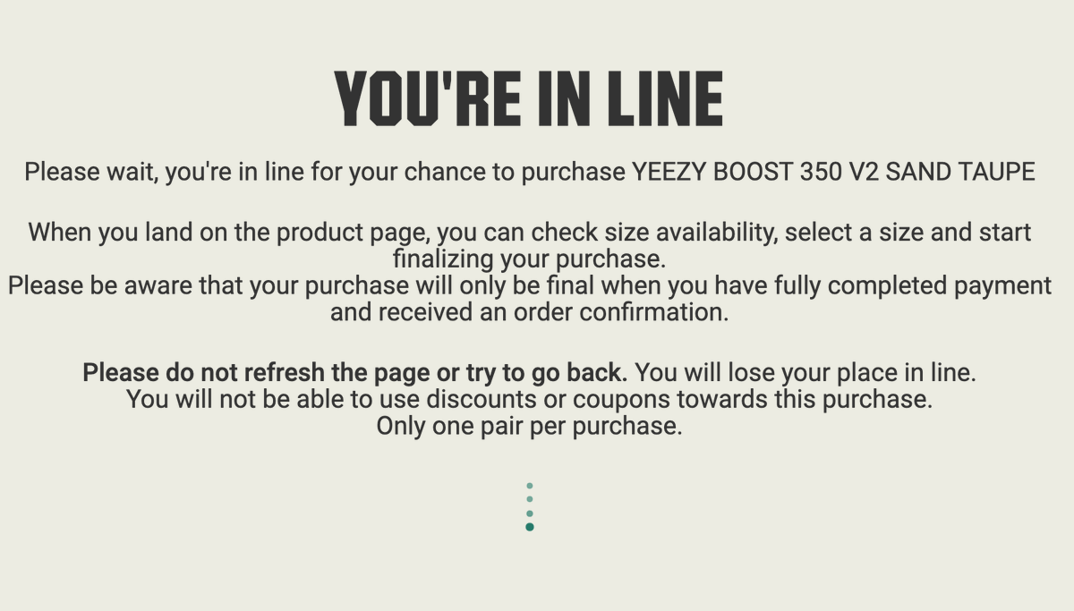 you are in line to purchase yeezy