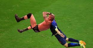 And when a WWE wrestler headlocked Robin Van Persie