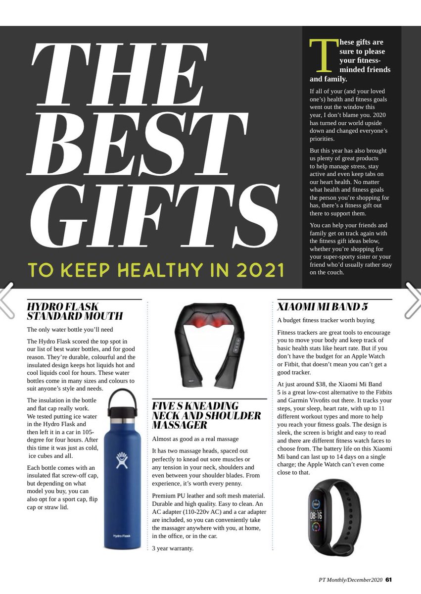PtMonthly's tweet photo. We’ve got Christmas all wrapped up for you! 🎁⁣
⁣
In this months issue of @PtMonthly we bring you the very best in gifts for the fitness enthusiasts in your life.⁣
⁣
Download it for free here ⁣
https://t.co/hdiY1KuJCF⁣
⁣
#gifting #gifts #fitnessgifts #fittech #ptmonthly https://t.co/NWvYQAK0z7