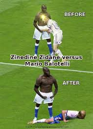Finally the time when Zidane unsuccessfully headbutted Balotelli