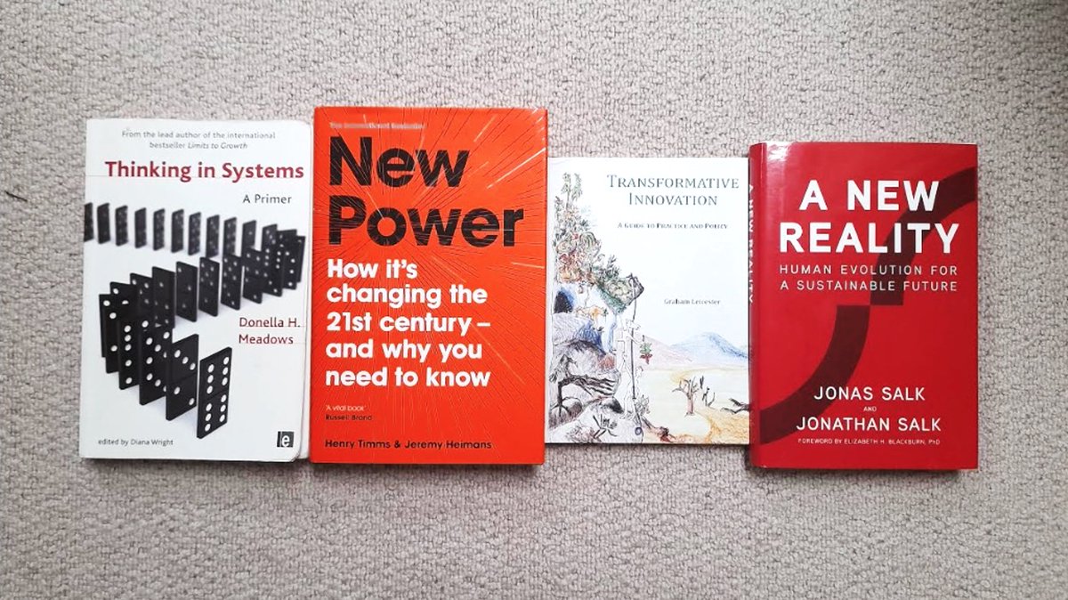 Kate Raworth (@kateraworth) on Twitter photo These four books have profoundly shaped the way I've learned to think about transformation, and are at the heart of our work <a href="/DoughnutEcon/">Doughnut Economics Action Lab (DEAL)</a>. Life-long thank yous to Donella Meadows, <a href="/henrytimms/">Henry Timms</a> <a href="/jeremyheimans/">Jeremy Heimans</a> <a href="/graham_iff/">Graham Leicester 雷思达</a> and <a href="/ANewRealityBook/">A New Reality</a> These four books have profoundly shaped the way I've learned to think about transformation, and are at the heart of our work <a href="/DoughnutEcon/">Doughnut Economics Action Lab (DEAL)</a>. Life-long thank yous to Donella Meadows, <a href="/henrytimms/">Henry Timms</a> <a href="/jeremyheimans/">Jeremy Heimans</a> <a href="/graham_iff/">Graham Leicester 雷思达</a> and <a href="/ANewRealityBook/">A New Reality</a>