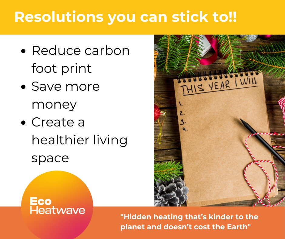 It's that time of year again where we start to think about promises we can't really keep. Here's a little bit of inspiration for some big goals that are easily within your reach. Merry Christmas and a happy new year from Eco Heatwave  #nyresolutions #heatingsystems