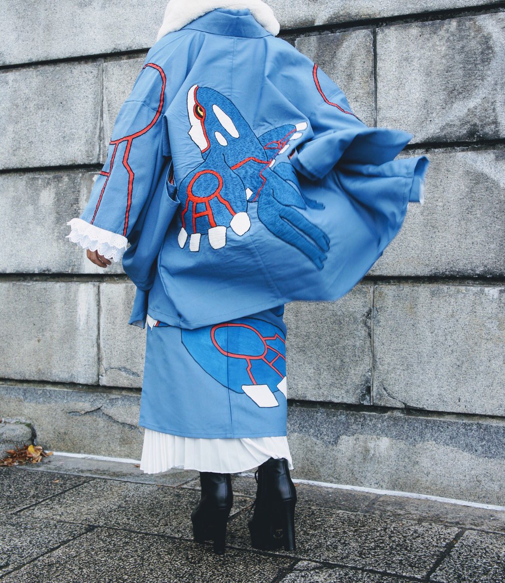 もう神の域 推しポケモンを自分で刺繍してリメイクした羽織がクオリティハンパなさすぎる件について Togetter