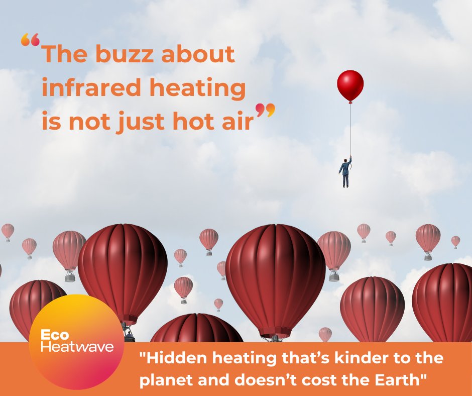 Eco Heatwave heats objects and not air - this makes for quicker heating, more flexible control, and a more efficient use of energy.  ecoheatwave.com #innovativetech #innovativeheating #heatingsolutions