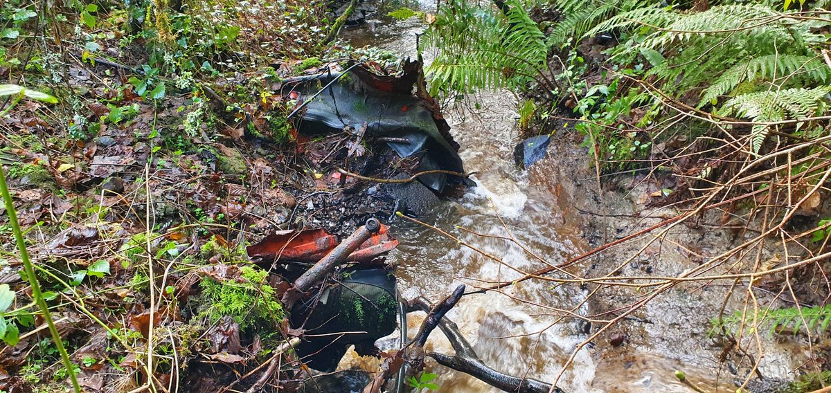 Like any deep hole worth its salt in Ireland, its full of rubbish.