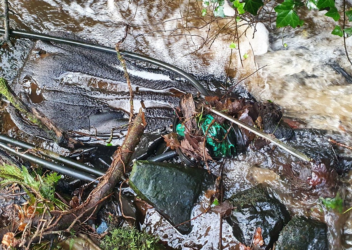 Like any deep hole worth its salt in Ireland, its full of rubbish.