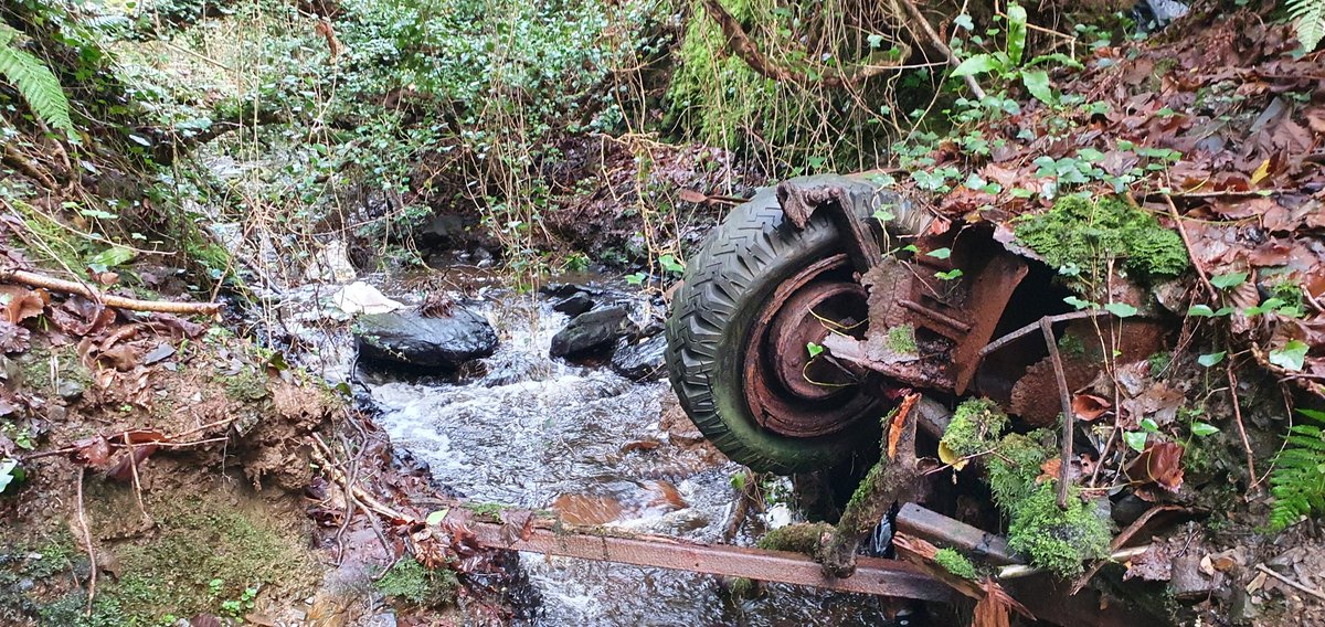 Like any deep hole worth its salt in Ireland, its full of rubbish.