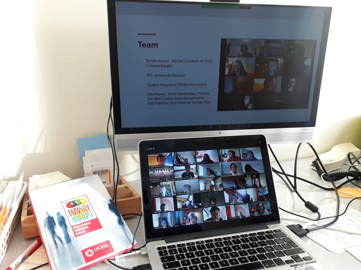 Projectweek succesvol afgerond met fijne collega's  <a href="/hogeschoolUCLL/">Hogeschool UCLL</a> #movingminds Trots op studenten 2de en 3de jaar Toegepaste Informatica.  Dank aan <a href="/DPGMediaIT/">DPG Media IT</a> en @aca_it