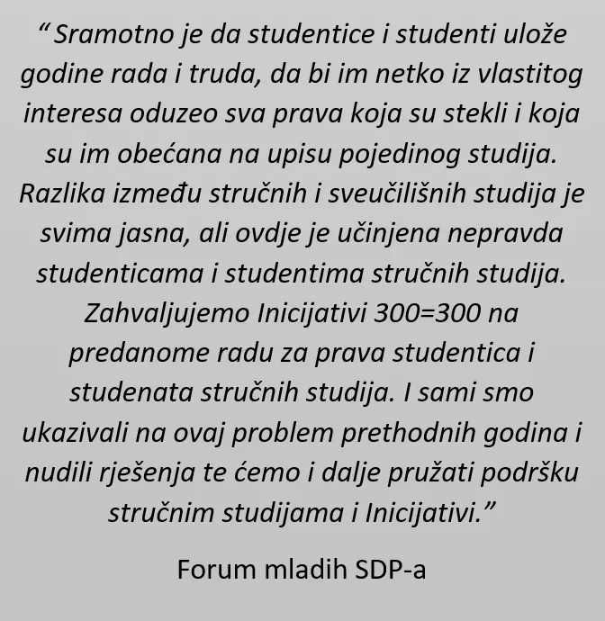 #podijeli
#300je300
#stopdiskriminacijistručnihstudija
#stopdiskriminaciji #stručnistudija
@300je300