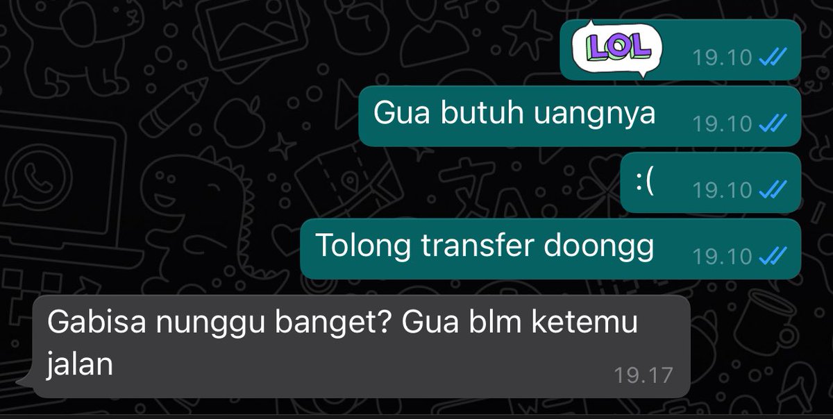 ayvvviii's tweet photo. Dia yg ngutang, dia yg galak😭
Udh nunggu 2 minggu pdhl, msh di suruh nunggu🥲 https://t.co/F7qT3phxdw
